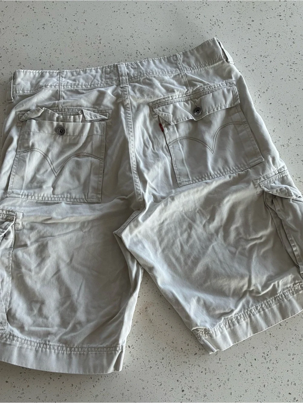 000 - VINTAGE 00s LEVIS STRAUS Y2K CARGO CARPENTER SIZE 36 SHORTS